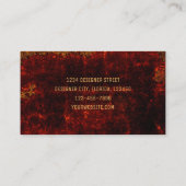 Rustikaler Vintager Burnt Orange Black Designer Visitenkarte (Rückseite)