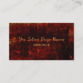 Rustikaler Vintager Burnt Orange Black Designer Visitenkarte (Vorderseite)