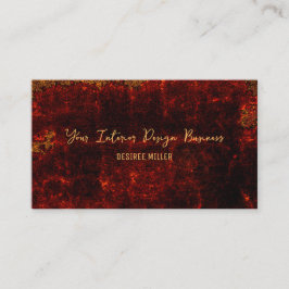 Rustikaler Vintager Burnt Orange Black Designer Visitenkarte