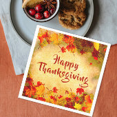 Rustikaler Vintager Erntedank Herbstleaves Serviette