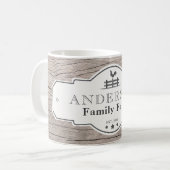 Rustikaler Vintager Grenzbaufläche Kaffeetasse (Vorderseite Links)