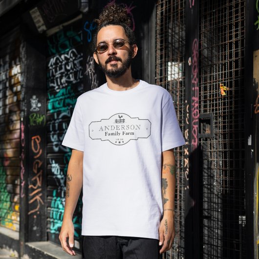 Rustikaler Vintager Grenzbaufläche T-Shirt