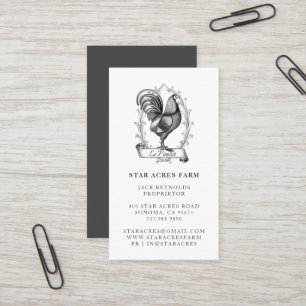 Rustikaler Vintager Hengarm Visitenkarte