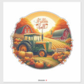 Rustikaler/Vintager Herbst im Betrieb Aufkleber (Blatt)