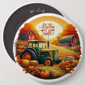 Rustikaler/Vintager Herbst im Betrieb Button (Vorne & Hinten)