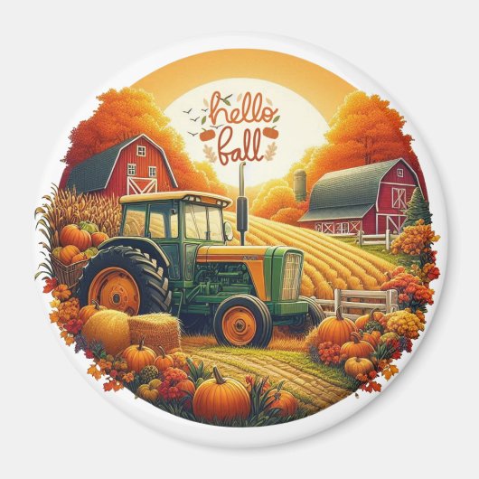 Rustikaler/Vintager Herbst im Betrieb Magnet (Vorne)