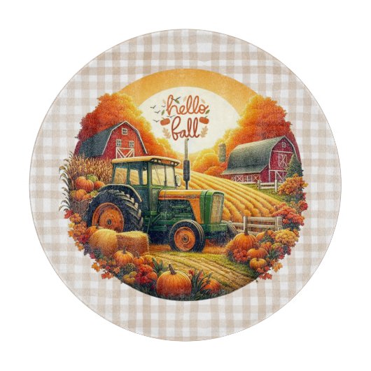 Rustikaler/Vintager Herbst im Betrieb Schneidebrett (Vorderseite)