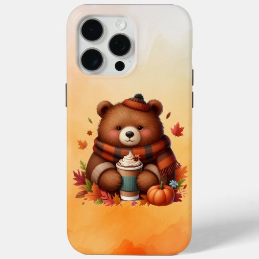 Rustikaler/Vintager Herbstbär Case-Mate iPhone Hülle (Rückseite)