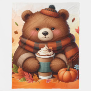Rustikaler/Vintager Herbstbär Fleecedecke
