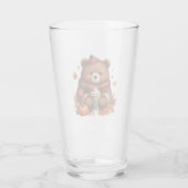 Rustikaler/Vintager Herbstbär Glas (Rückseite)