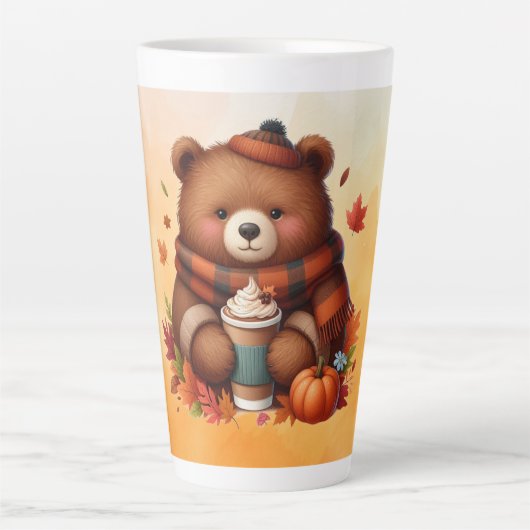 Rustikaler/Vintager Herbstbär Milchtasse (Vorderseite)
