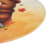 Rustikaler/Vintager Herbstbär Schneidebrett (Ecke)