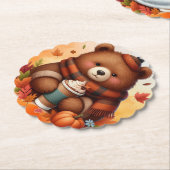 Rustikaler/Vintager Herbstbär Untersetzer (angewinkelt)