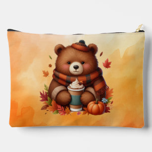Rustikaler/Vintager Herbstbär Zubehörtasche