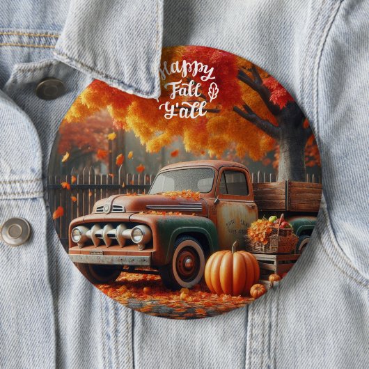 Rustikaler/Vintager Herbstwagen Button (Beispiel)