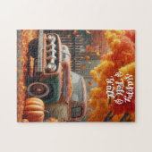 Rustikaler/Vintager Herbstwagen Puzzle (Horizontal)