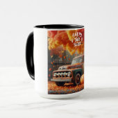 Rustikaler/Vintager Herbstwagen Tasse (Vorderseite Links)