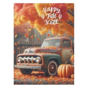 Rustikaler/Vintager Herbstwagen Tischdecke