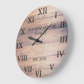 Rustikaler Vintager hölzerner römischer Große Wanduhr (Winkel)