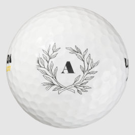 Rustikaler Vintager Kranz Mit Monogramm Golfball