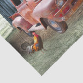 Rustikaler Vintager LKW-Hof Seidenpapier (Ausschnitt)