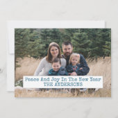 Rustikaler Vintager LKW mit Kranz Feiertagskarte (Rückseite)