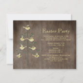 Rustikaler Vintager Ostern-Baum u. Einladung (Rückseite)
