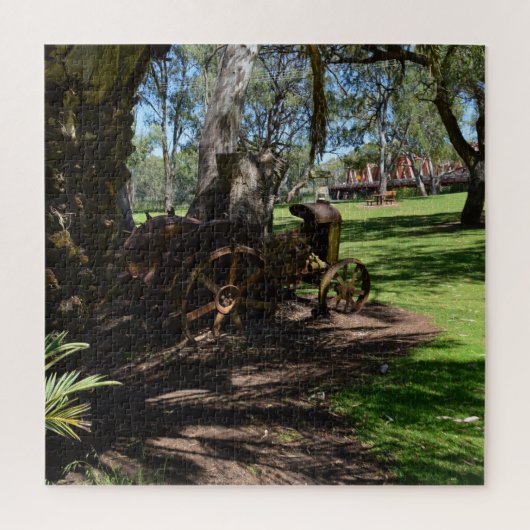 Rustikaler Vintager Traktor, Puzzle (Vertikal)