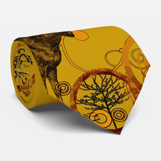 Rustikaler Vintager Wald Elche Krawatte (Gerollt)
