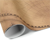 Rustikaler Vintager Weltkarte Globe Geschenkpapier (Rolleneckpunkt)
