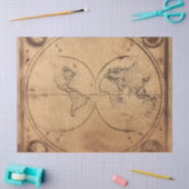 Rustikaler Vintager Weltkarte Globe Seidenpapier (Basteln)