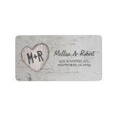 Rustikaler Vogelbaum Adressaufkleber (Vorne)