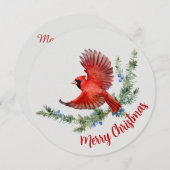 Rustikaler Vogelschwarm Roter Kardinal Weihnachten (Vorne/Hinten)