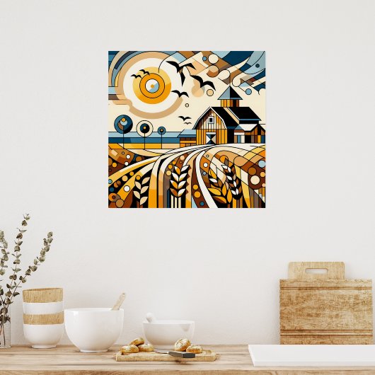 Rustikaler Vortex Poster (Küche)