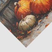 Rustikaler Wagen mit Pumpkins und Sonnenblumen Seidenpapier (Ausschnitt)