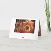 Rustikaler Wagenrad-Hufeisen Western Style Dankeskarte (Rückseite)