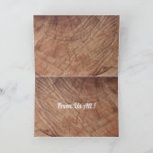 Rustikaler Wagenrad-Hufeisen Western Style Dankeskarte (Innenseite)