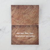 Rustikaler Wagenrad-Hufeisen Western Style Einladung (Innenseite)