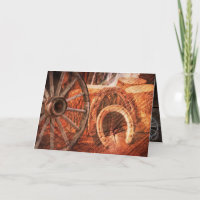 Rustikaler Wagenrad-Hufeisen Western Style