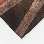 Rustikaler Wagenrad-Hufeisen Western Style Fleecedecke (Ecke)