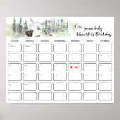 Rustikaler Wald | Baby Shooter Birthday Guessing G Poster (Vorne)