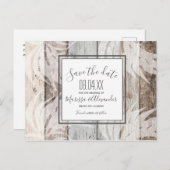 Rustikaler Wald Beach Palm Tree retten die Daten Ankündigungspostkarte (Vorne/Hinten)