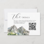 Rustikaler Wald Bergwald Hochzeitsdetails RSVP Karte (Vorderseite)