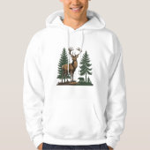Rustikaler Wald Deer Hoodie (Vorderseite)