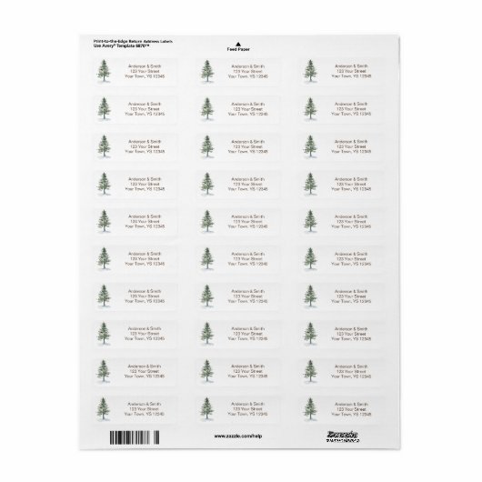 Rustikaler Wald Evergreen Pine mit Lichtern (Vorne)