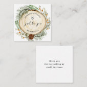 rustikaler Wald handgemacht mit Liebe Drehbuch dan Begleitkarte (Vorne/Hinten)