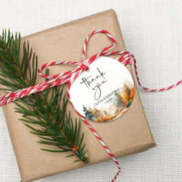 Rustikaler Wald Herbstwald Danke Geschenkanhänger