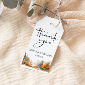 Rustikaler Wald Herbstwald Danke Geschenkanhänger