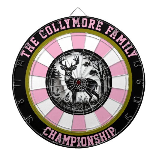 Rustikaler Wald Hirsche Kunst Dartscheibe (vorne)