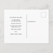 Rustikaler Wald im Haus, den wir bewegt haben Ankündigungspostkarte (Rückseite)